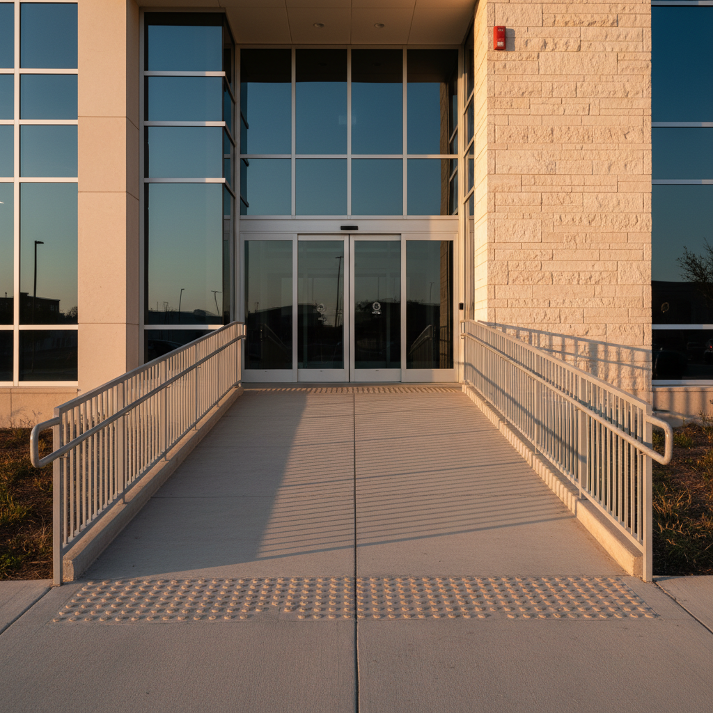 ADA compliance entrance upgrade Katy TX - Accessibility construction by Tell Projects