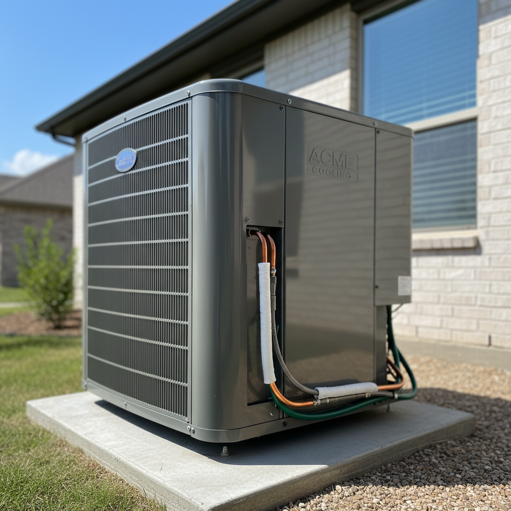 Modern HVAC Outdoor Unit Installation Katy TX